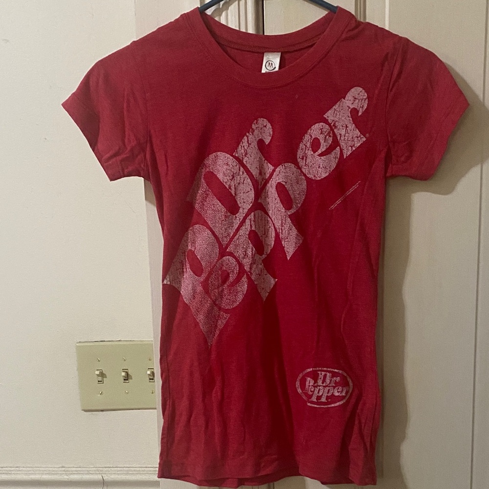 Red Dr Pepper Vintage-Look T-Shirt
